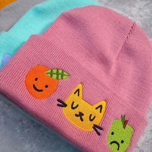 Dusty Pink Cat Beanie