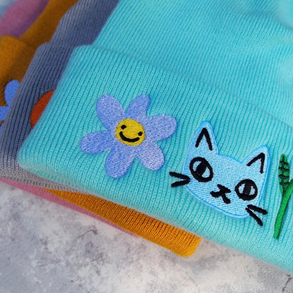 Turquoise Cat Beanie