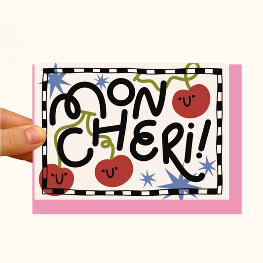 Mon Cheri Art Card - Pearlescent Appreciation Card - WS Case of 6 Units