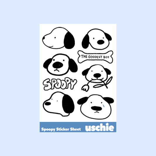 Spoopy Dog Mini Sticker Sheet