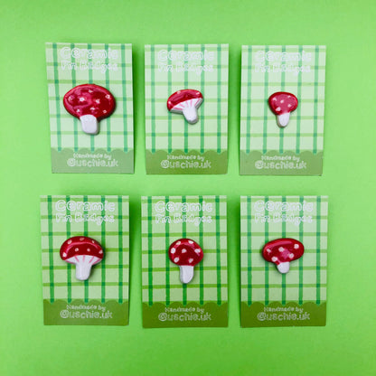 Wholesale Mushroom Ceramic Badge