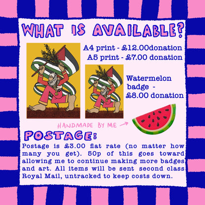 Print for Palestine - Go Fund Me Artwork