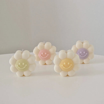 Smiley Flower Candle