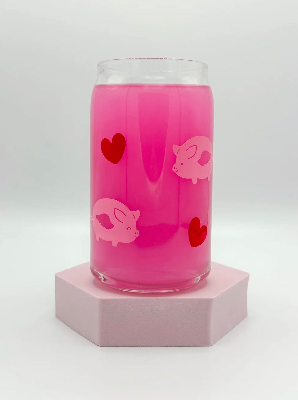 Love Pigs Glass