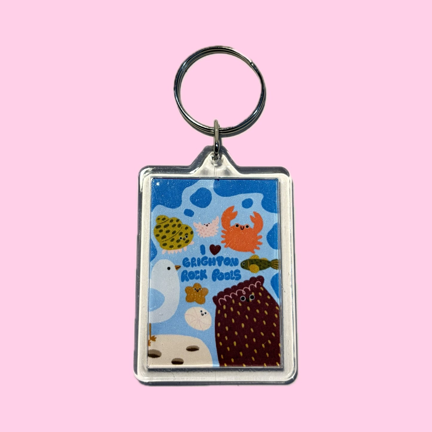 'I ♡ Brighton Rock Pools' Keychain