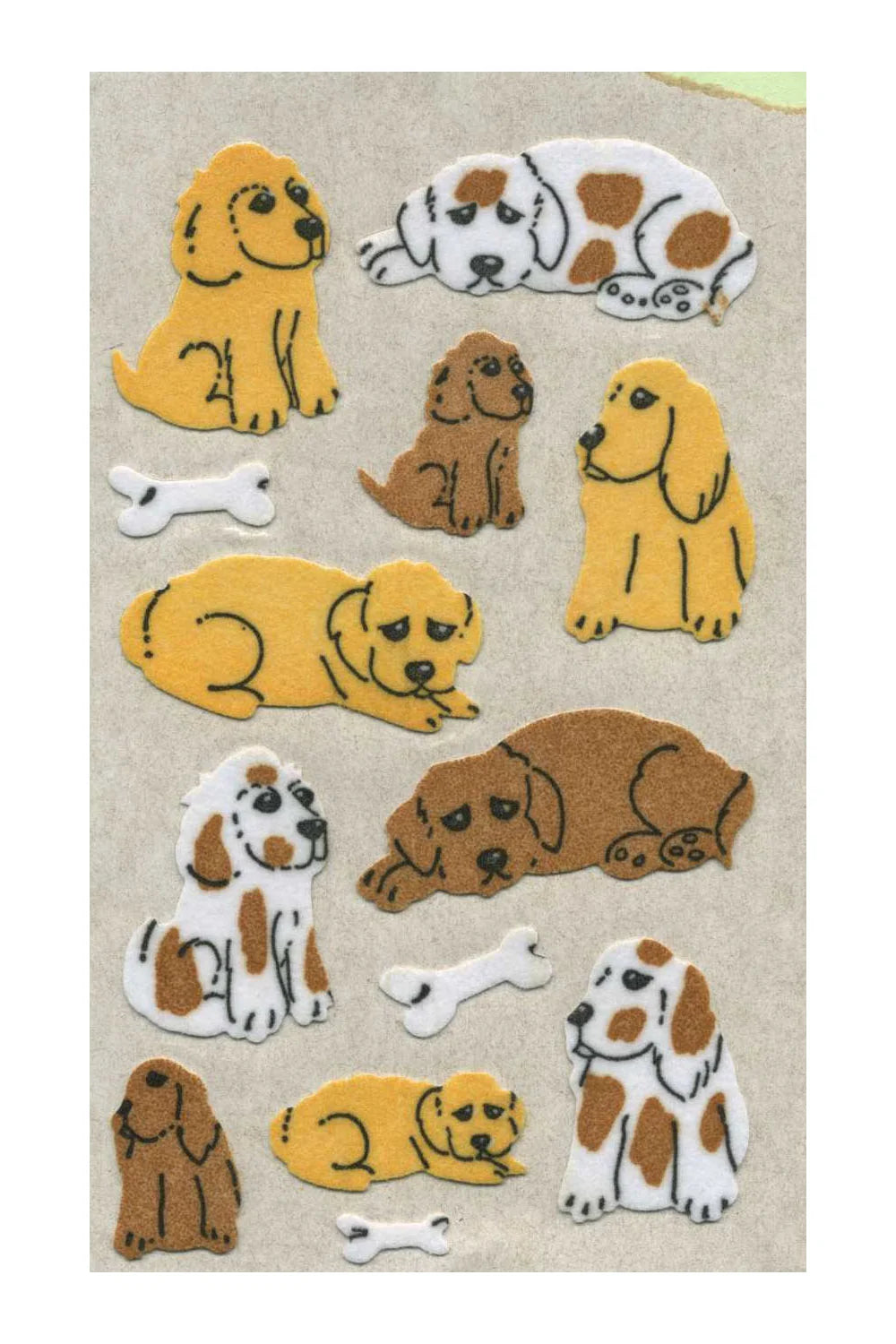 Maxi Puppy Dog Furry Sticker Sheet