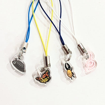 tiny butterfly acrylic charm