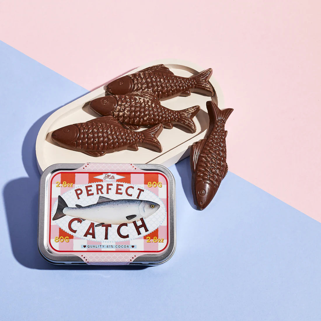 Perfect Catch! Milk Chocolate Sardines in a Tin - Pink