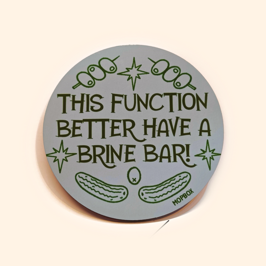Brine Bar Coaster - Mid Century Pickles & Olives