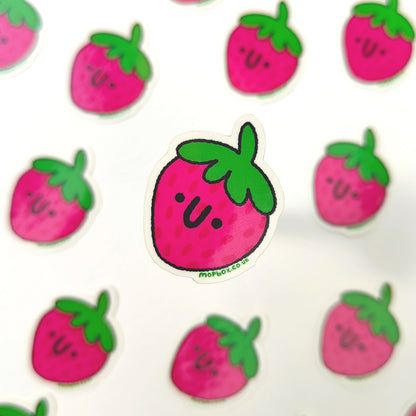 Happy Strawberry - Fruit Vinyl Sticker