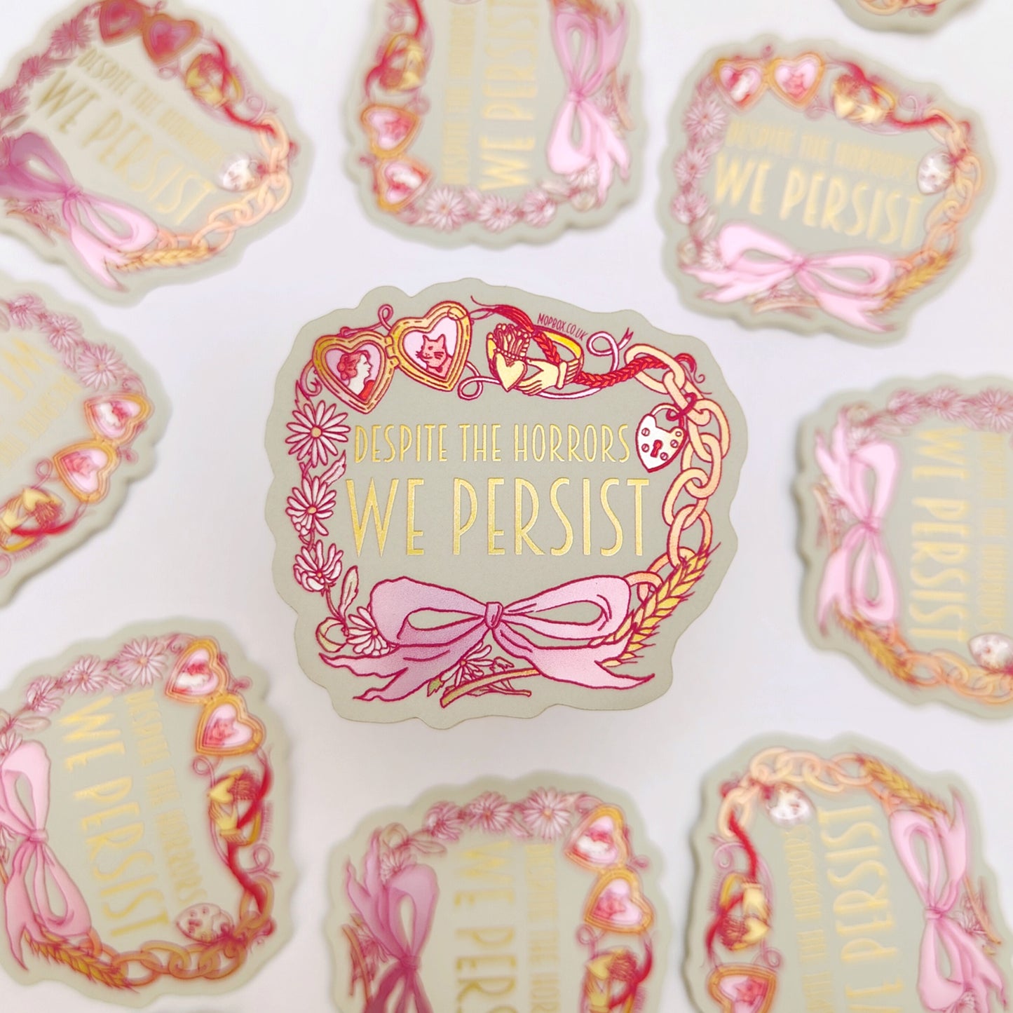 Heirlooms - Yet We Persist - Vinyl Sticker (Metallic Matte)