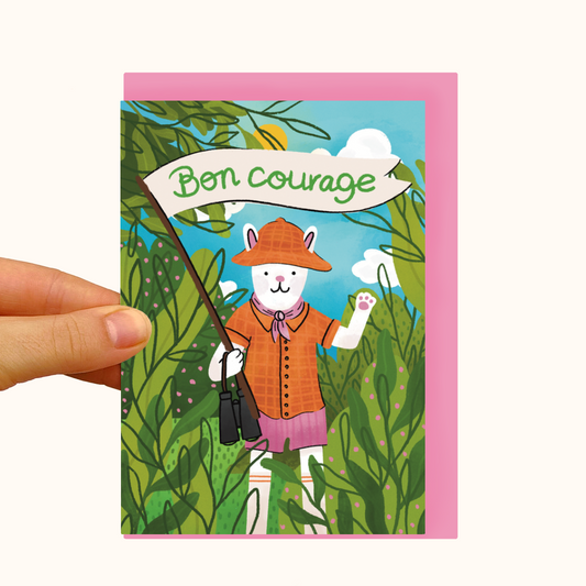 Bon Courage - Good Luck Adventure- Pearlescent Friendship Card - WS Case of 6 Units