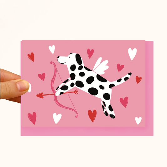 Cupid Dog -  Pearlescent Love Card - WS Case of 6 Units