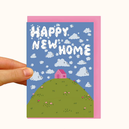 House On The Hill - Pearlescent New Home Card - WS Case of 6 Units