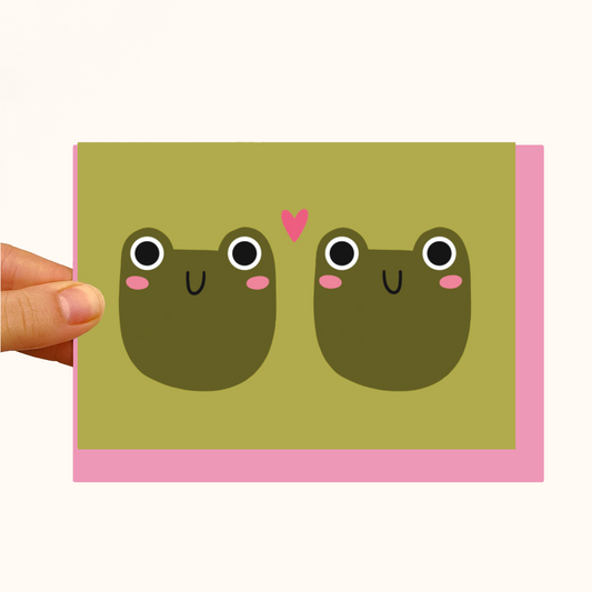 Love Frogs - Pearlescent Love Card - WS Case of 6 Units