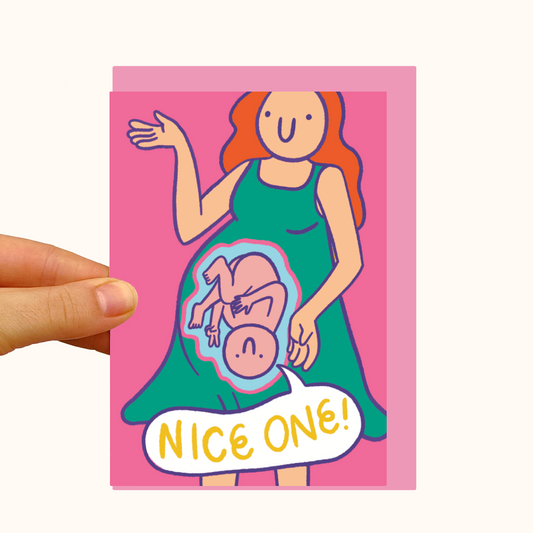 Nice One Pregnancy New Mother - Pearlescent New Baby Card - WS Case of 6 Units