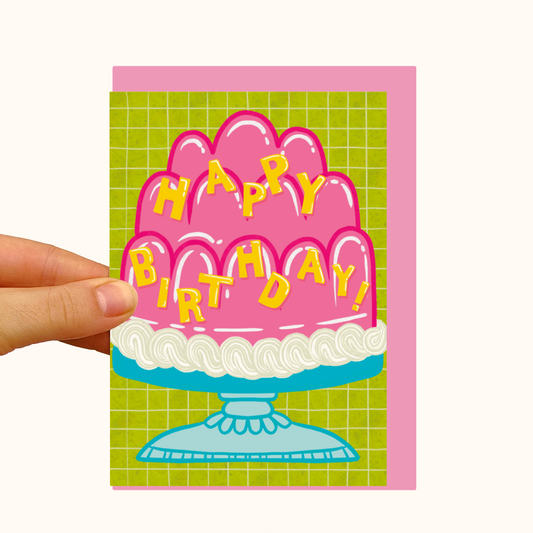 Birthday Jelly - Pearlescent Birthday Card - WS Case of 6 Units