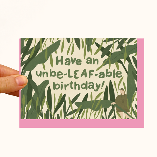 Unbe-leaf-able Birthday - Outdoors Explorer -  Pearlescent Birthday Card - WS Case of 6 Units