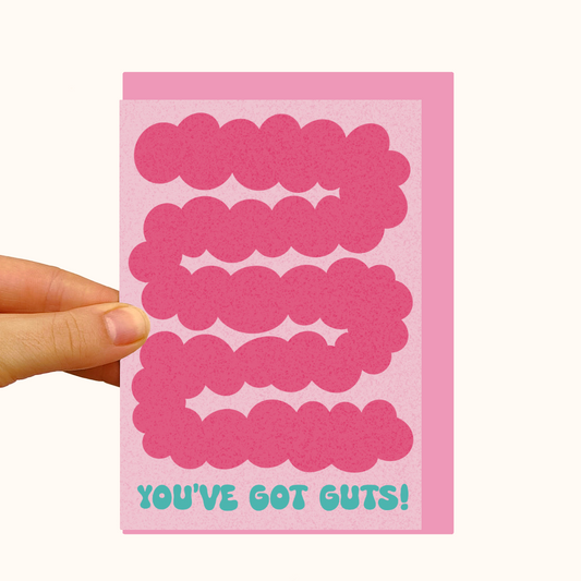 You've Got Guts - Pearlescent Friendship Card - WS Case of 6 Units