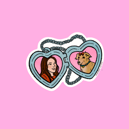Dog Lover Locket Sticker