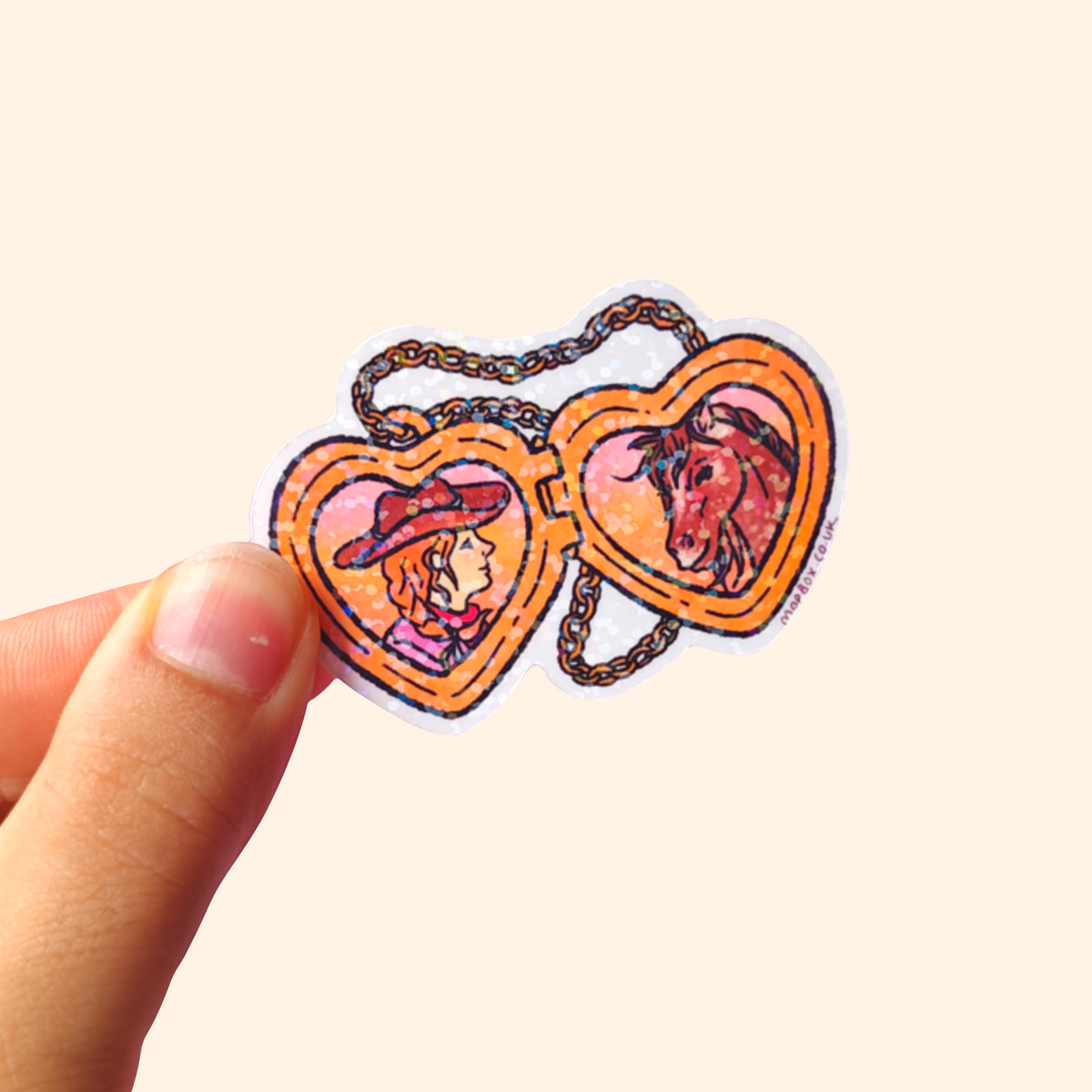 Horse Girl Locket Sticker