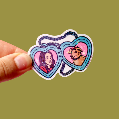 Dog Lover Locket Sticker