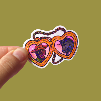 Horse Girl Locket Sticker