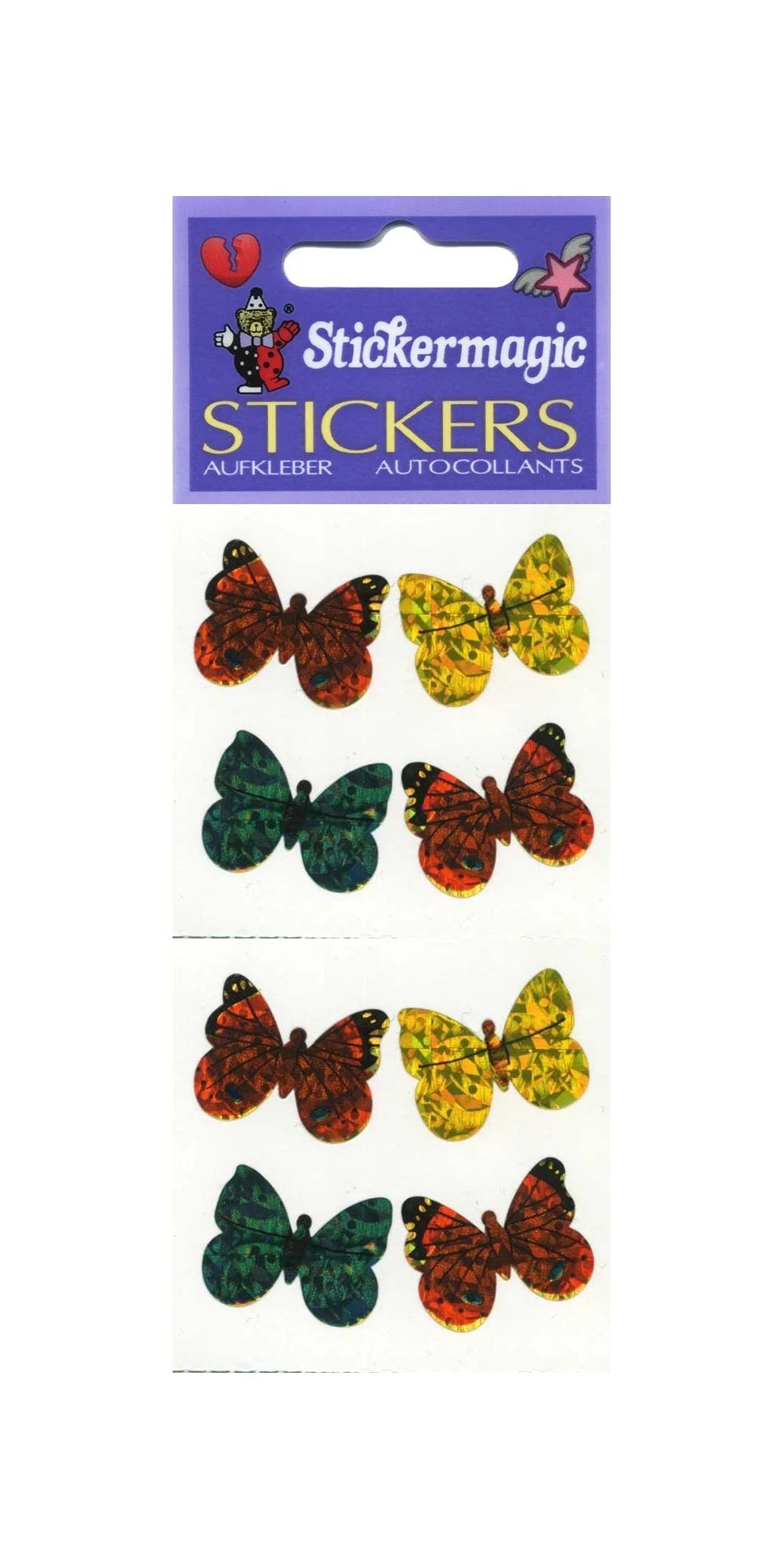 Micro Butterflies Prismatic Sticker Sheet