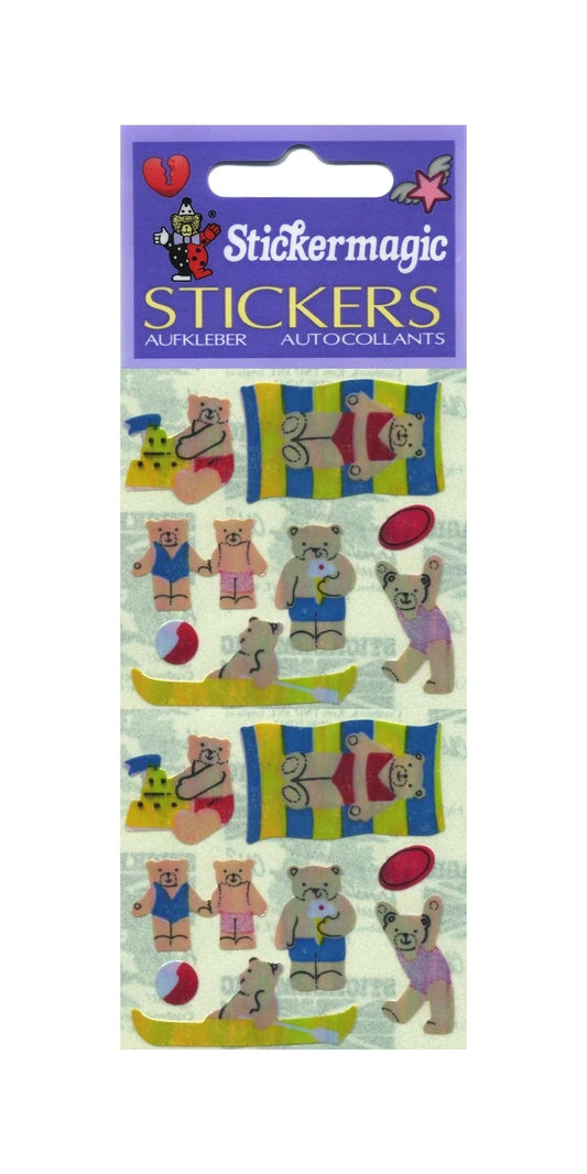 Micro Seaside Teds Pearly Sticker Sheet