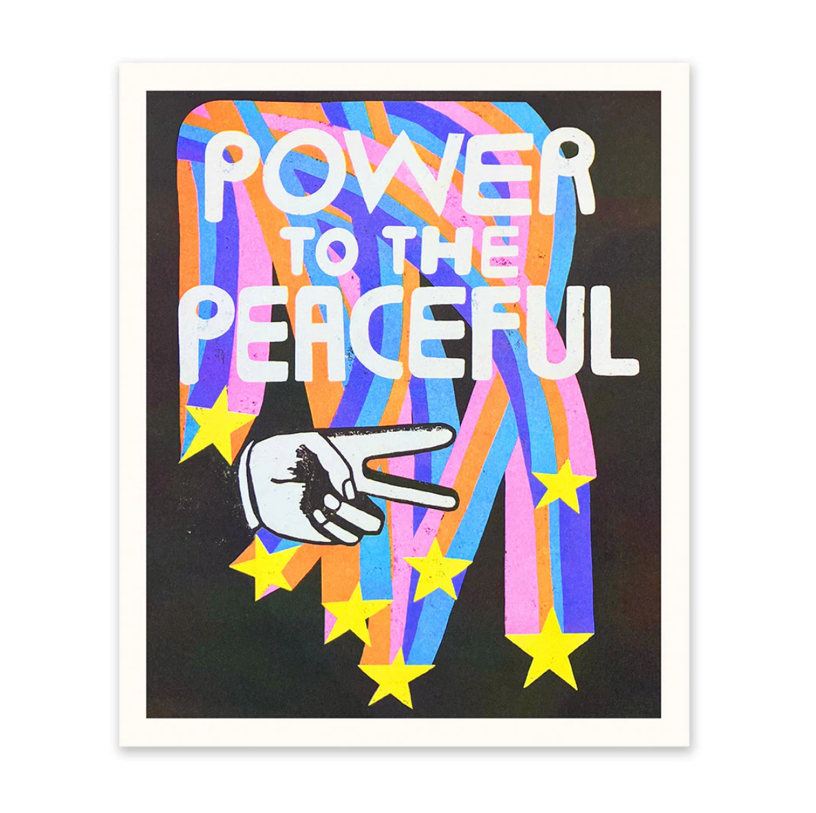 Power to the Peaceful Riso Print