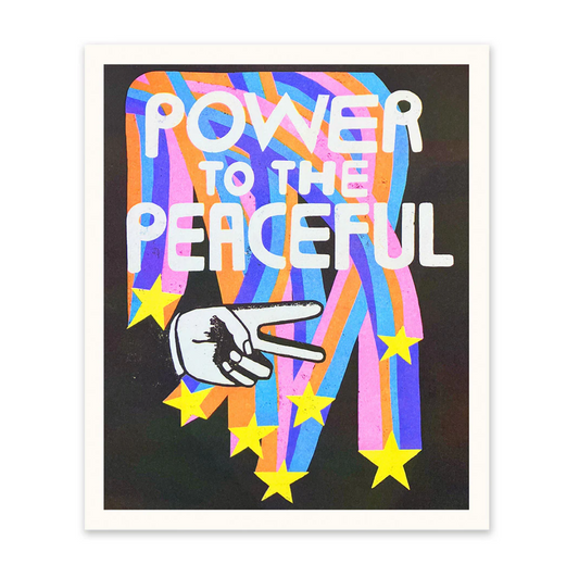 Power to the Peaceful Riso Print