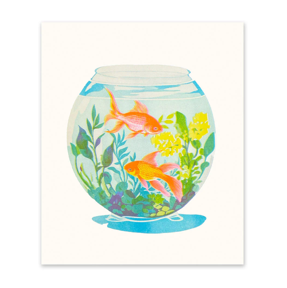 Neon Goldfish Riso Print