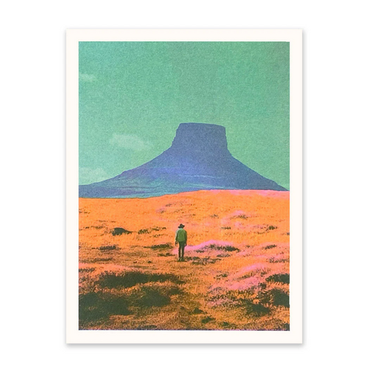 Lone Cowboy Riso Print