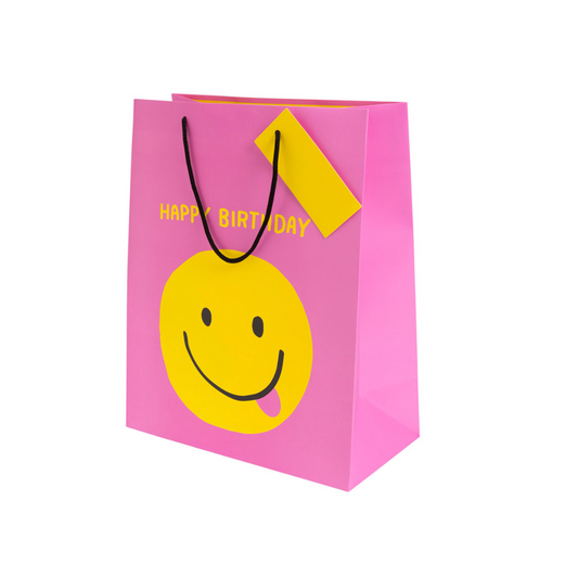 Smiley Happy Birthday Large Gift Bag