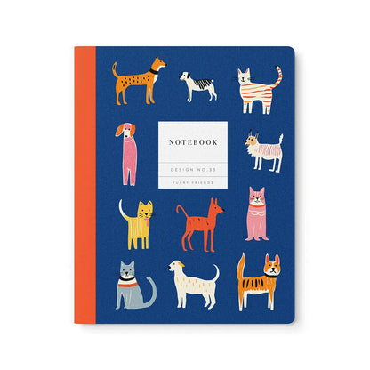 Furry Friends Lined Large Exercise Book