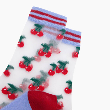 Cherry Sheer Socks