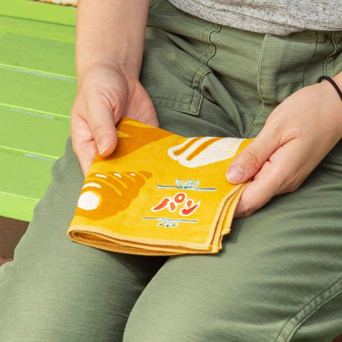 Retro Gauze Handkerchief With Embroidered Details