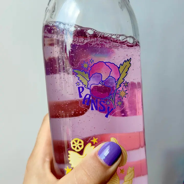 Pansy -  LGBTQIA+ Clear Vinyl Sticker