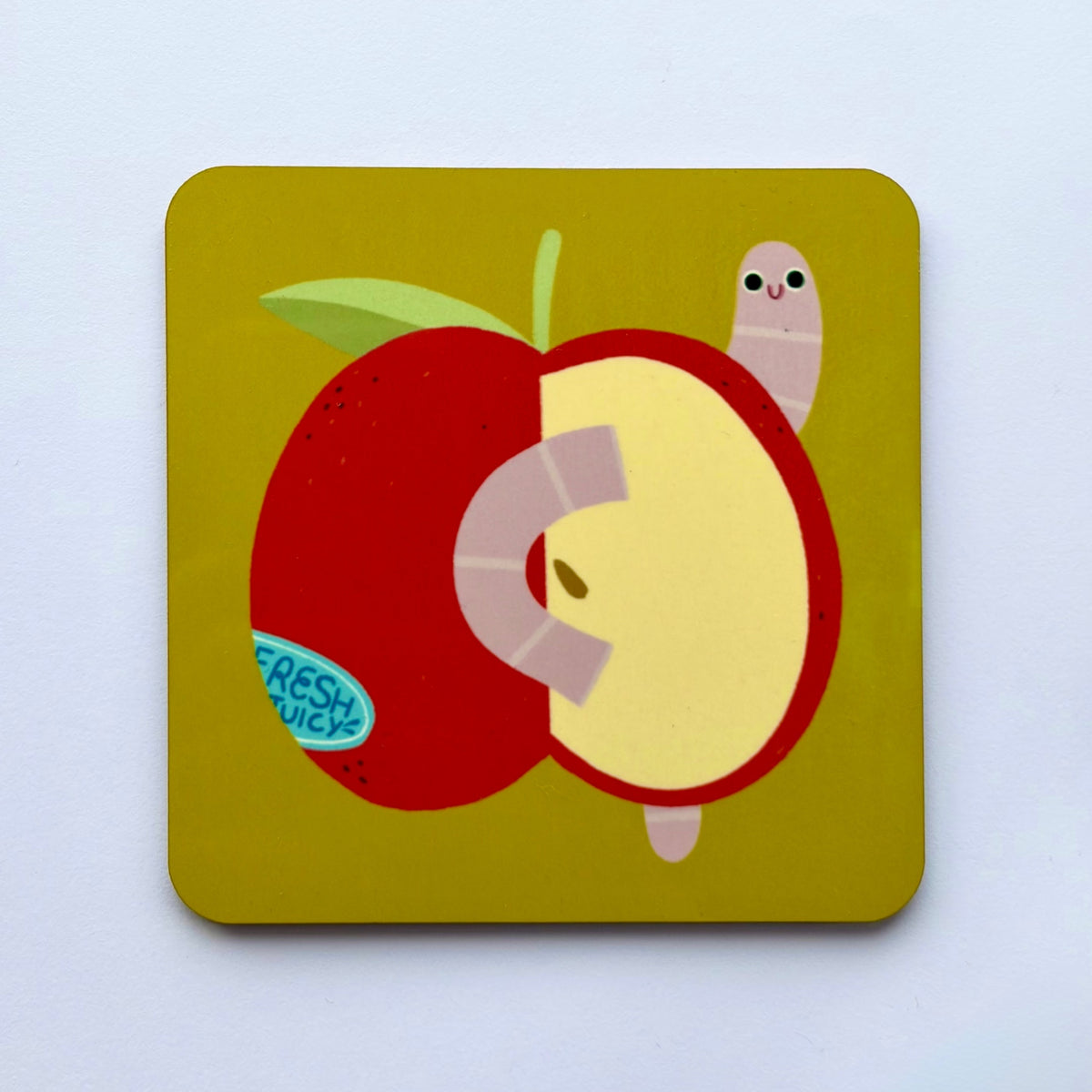 Apple Worm Coaster