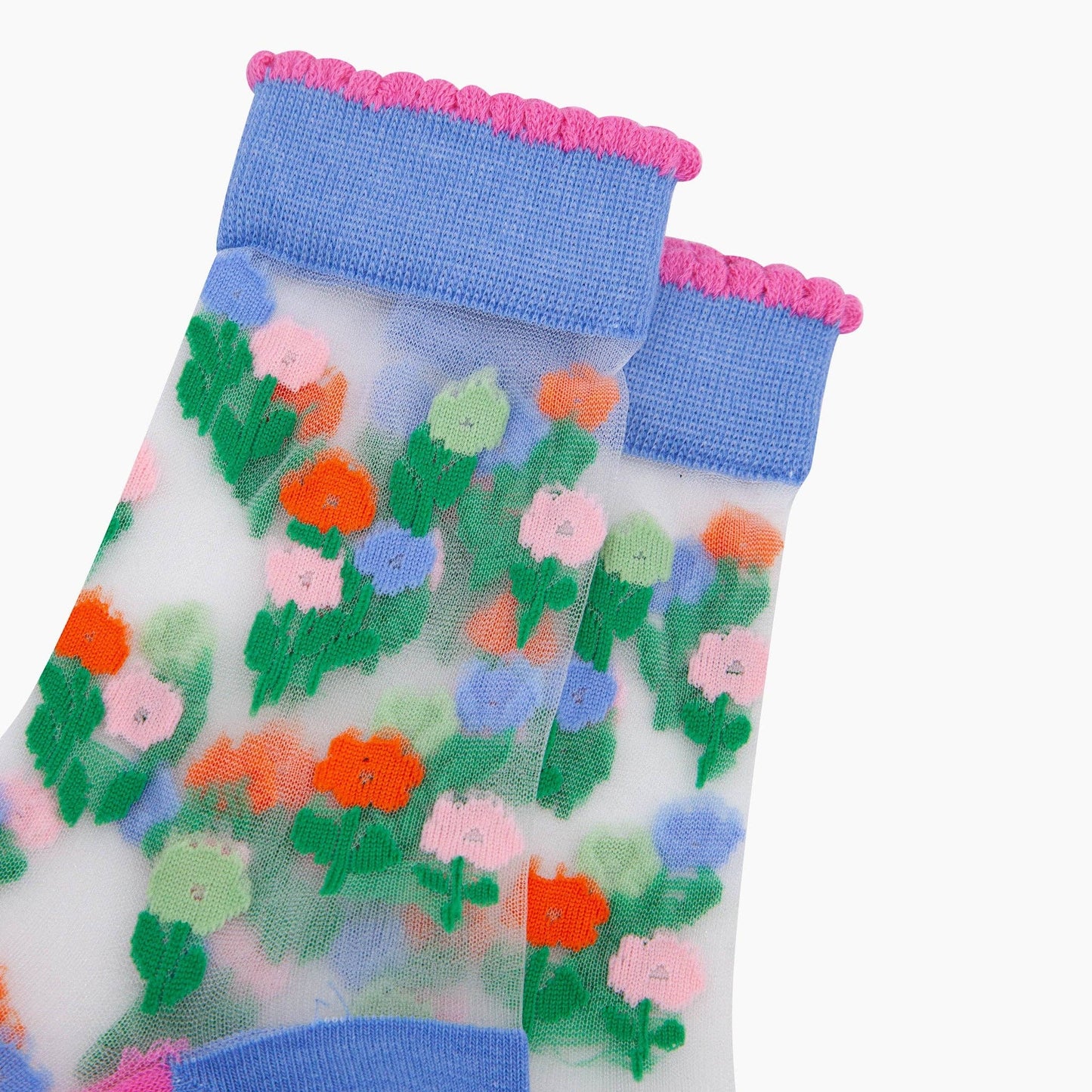 Floral Sheer Socks
