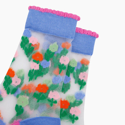Floral Sheer Socks