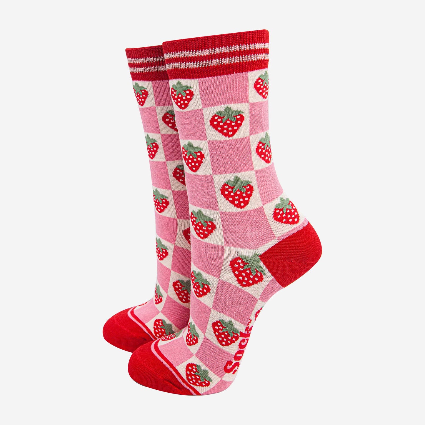 Checked Strawberry Socks