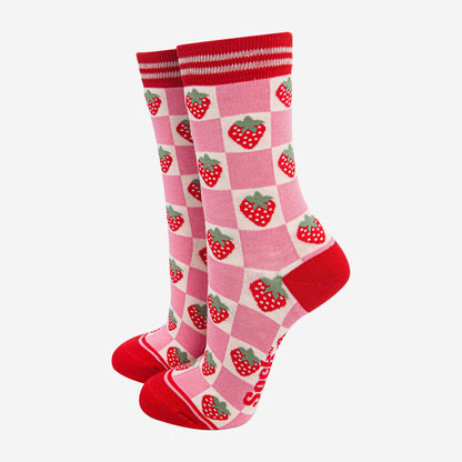 Checked Strawberry Socks