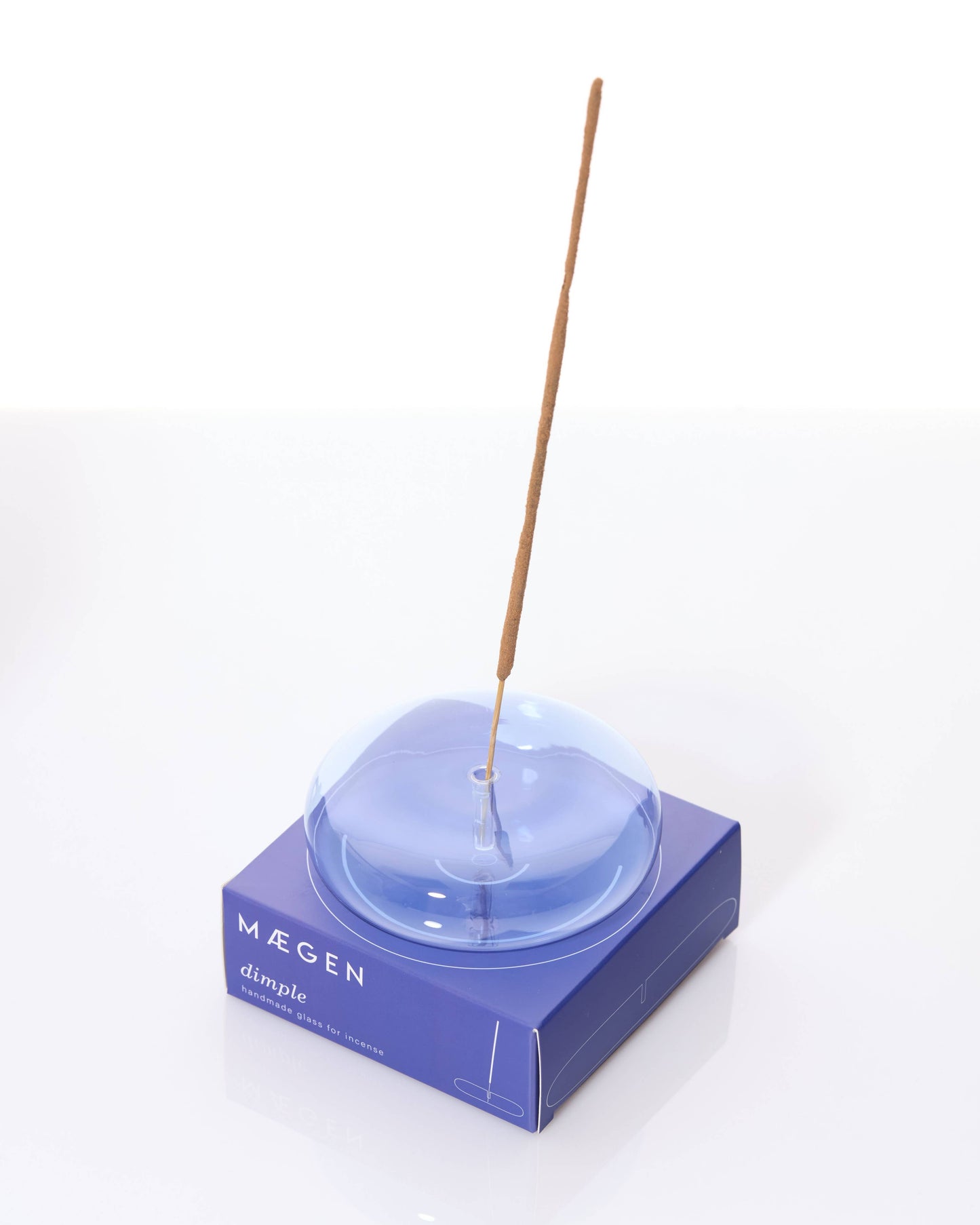 Glass Incense Holder - Blue