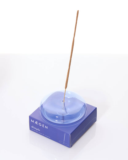 Glass Incense Holder - Blue