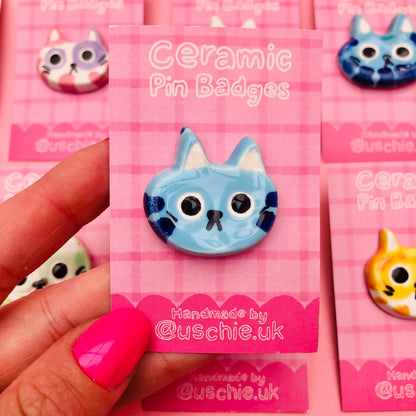Wholesale Cat Ceramic Badge