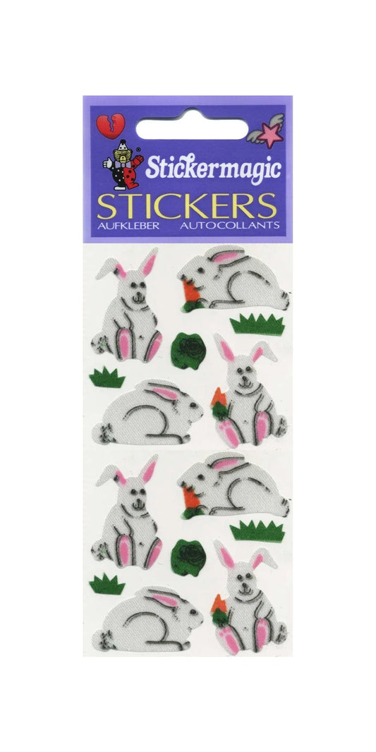 Bunnies & Carrots Fabric Sticker Sheet