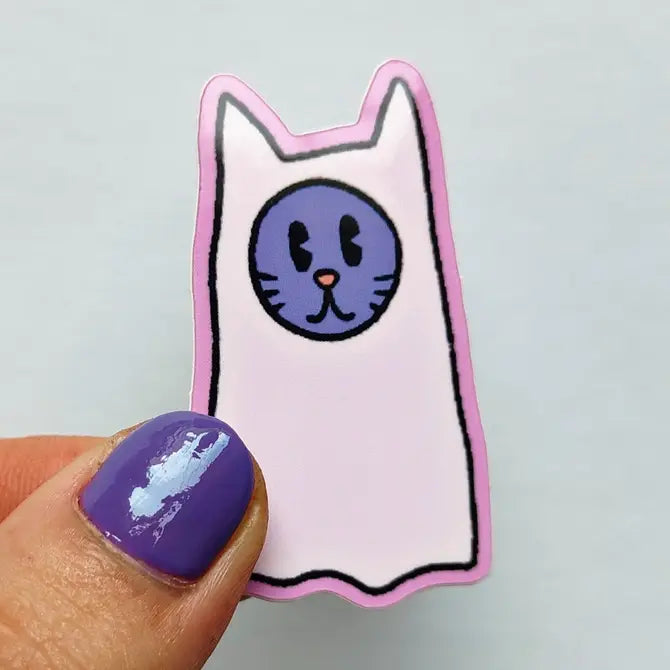 Ghost Cat Vinyl Sticker