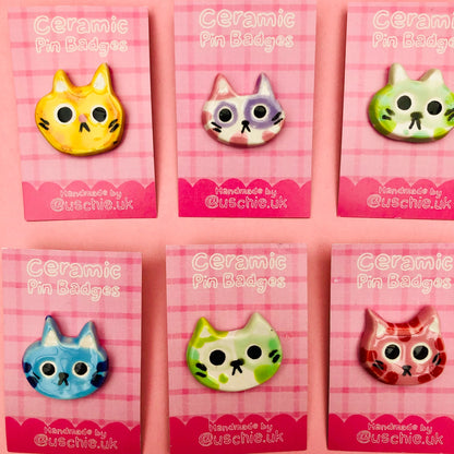 Wholesale Cat Ceramic Badge