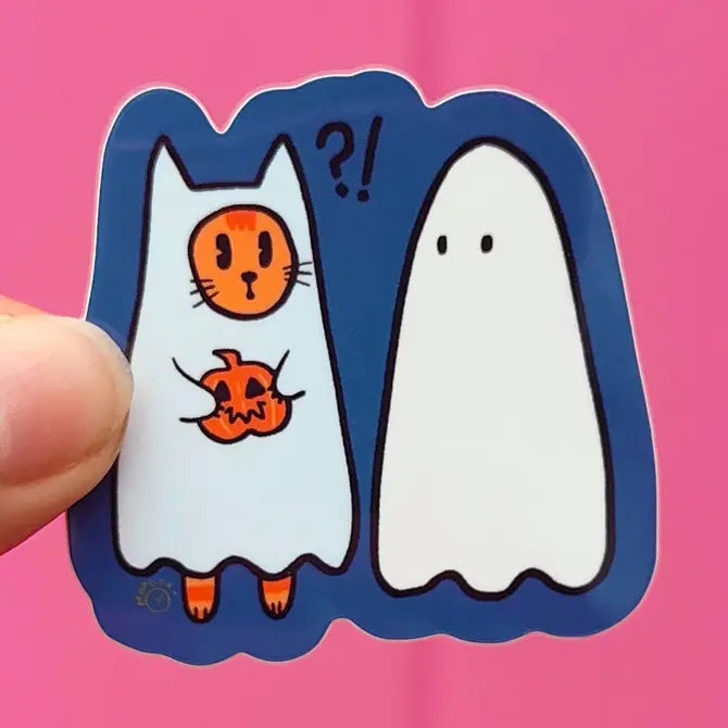 Real Spook -Ghost Cat Halloween Sticker